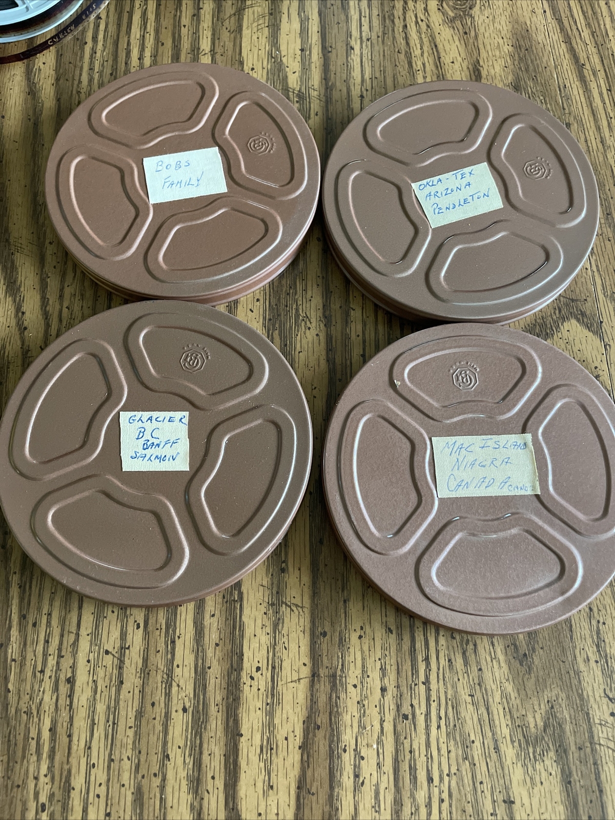 Vintage Lot Of Film Reels, Cans, & Film -Goldberg Filmgrip Relflex W/Box, Kodak