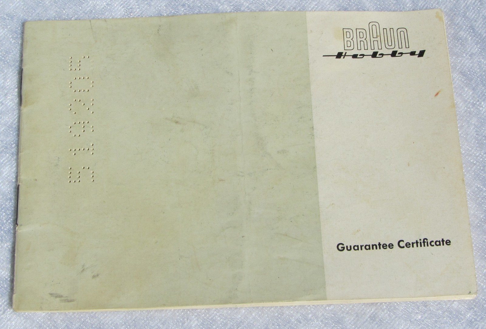 “BRAUN HOBBY SPECIAL EF2” ELECTONIC FLASH 1936 ORIGINAL CERTIFICATE + BATTERIES!