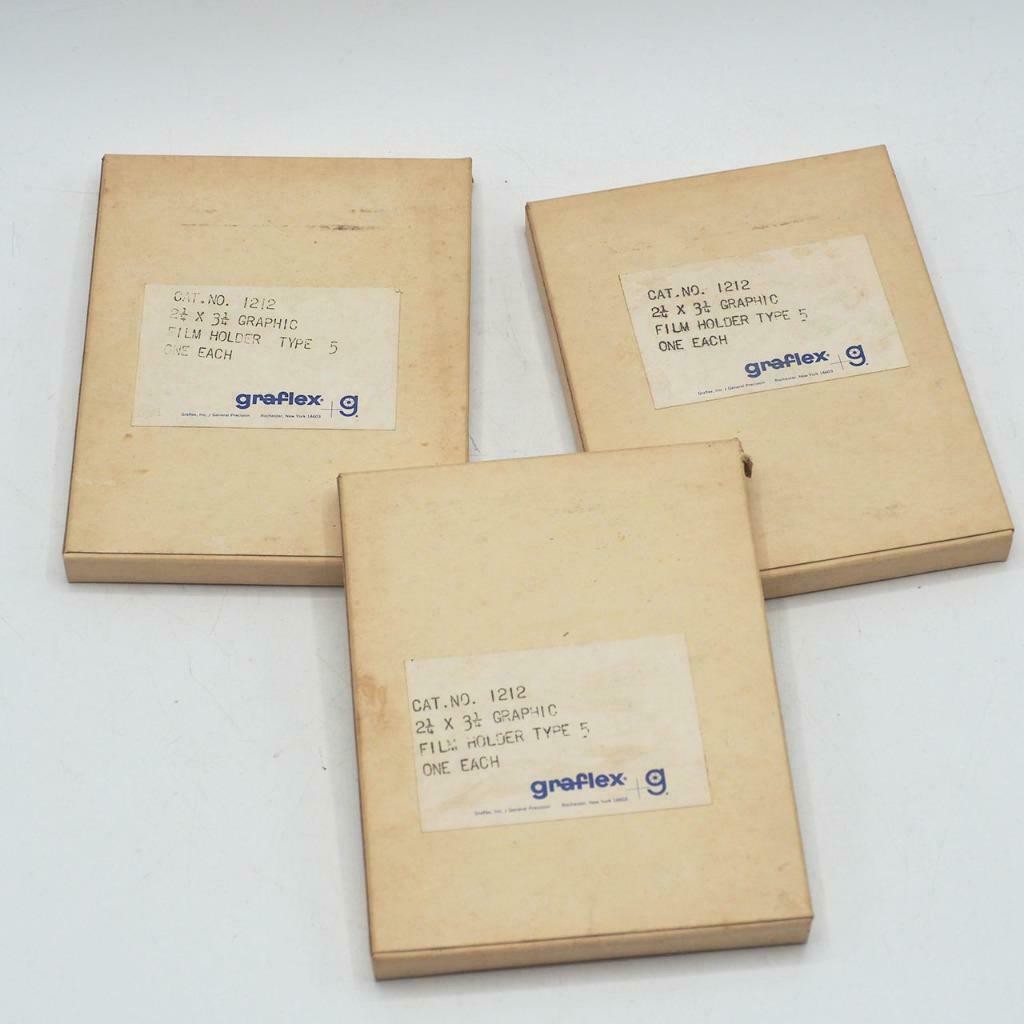 Graflex Type 5 Film Holder Empty Box Lot of 3 1960’s