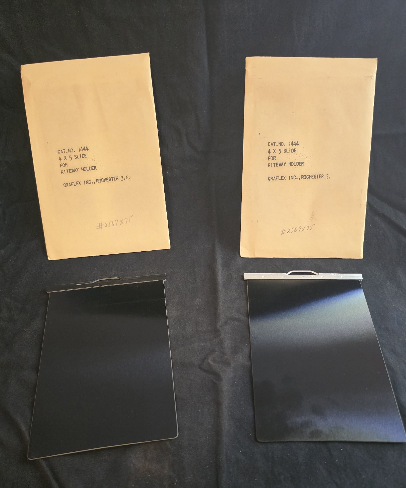 Graflex No 1444 4×5 Dark Slide Riteway Holder NOS Lot 2 Original Envelope
