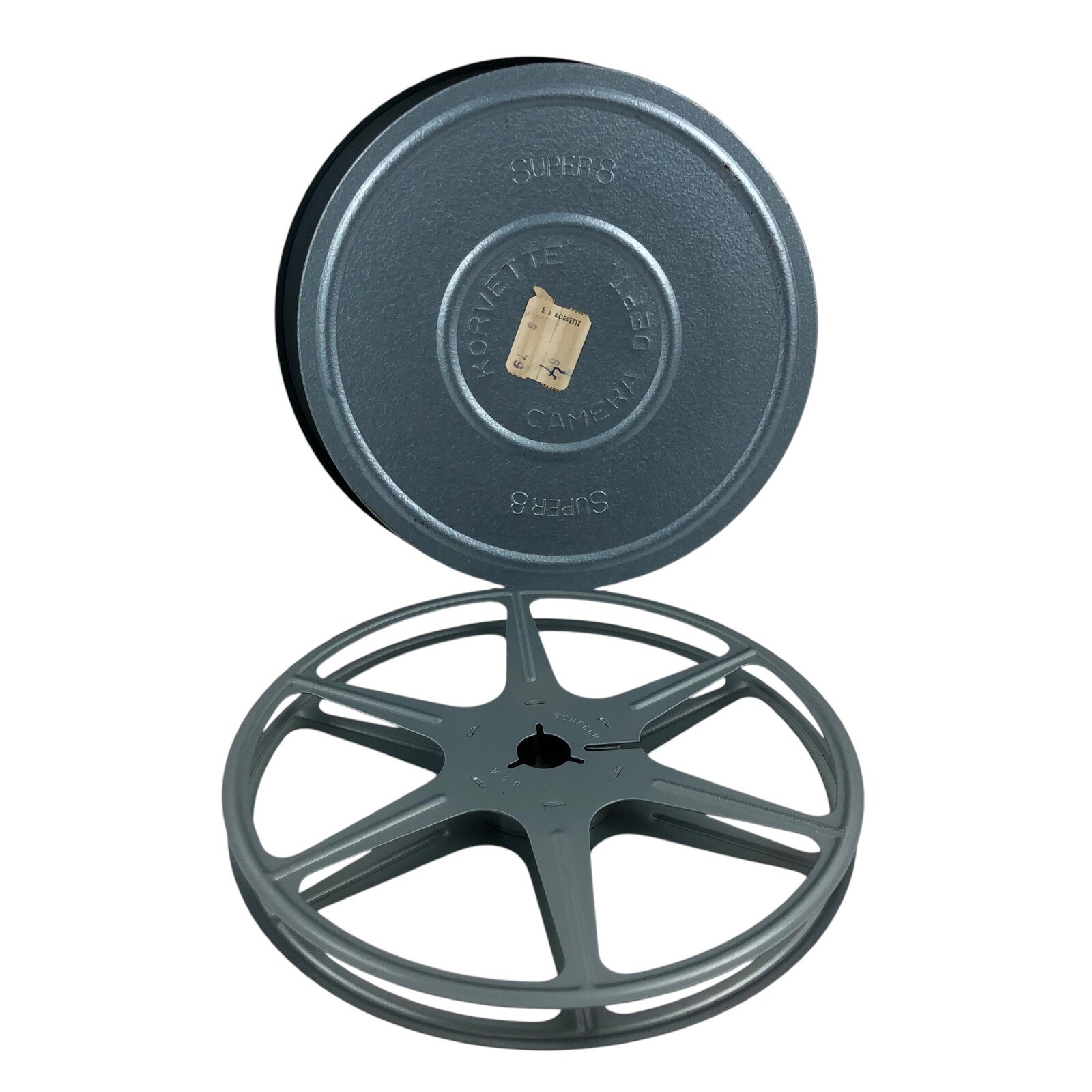 Korvette Camera Dept 6 Inch Super 8 Metal Movie Reel With Can for Film 8mm