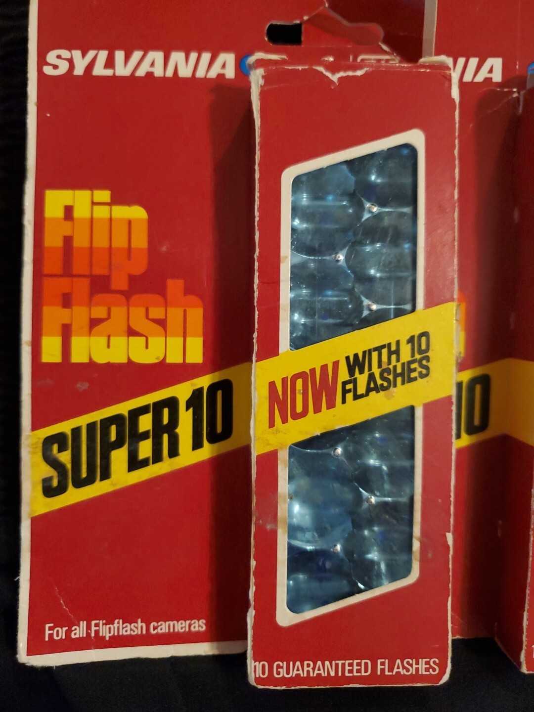 Lot of 2 Sylvania Flip Flash Super 10 (10 Flashes per Box) GTE Blue Dot