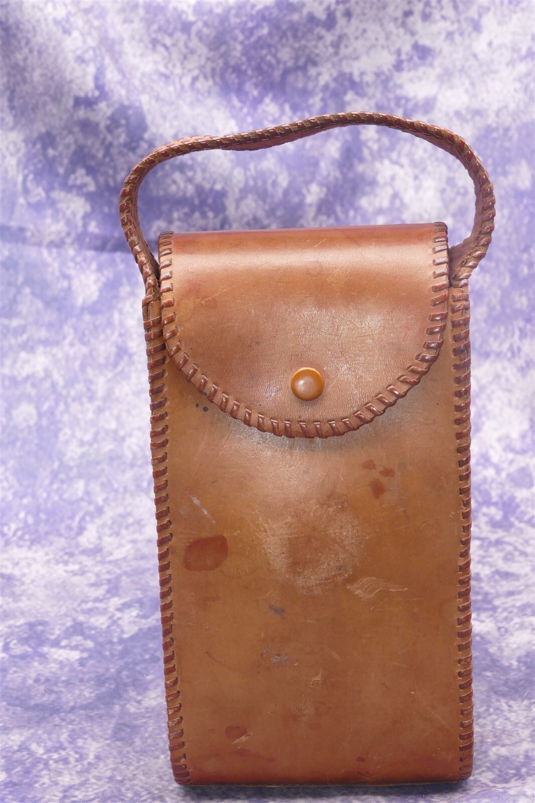 Vintage Hand Made Hand Tooled Leather Case for Folding Camera