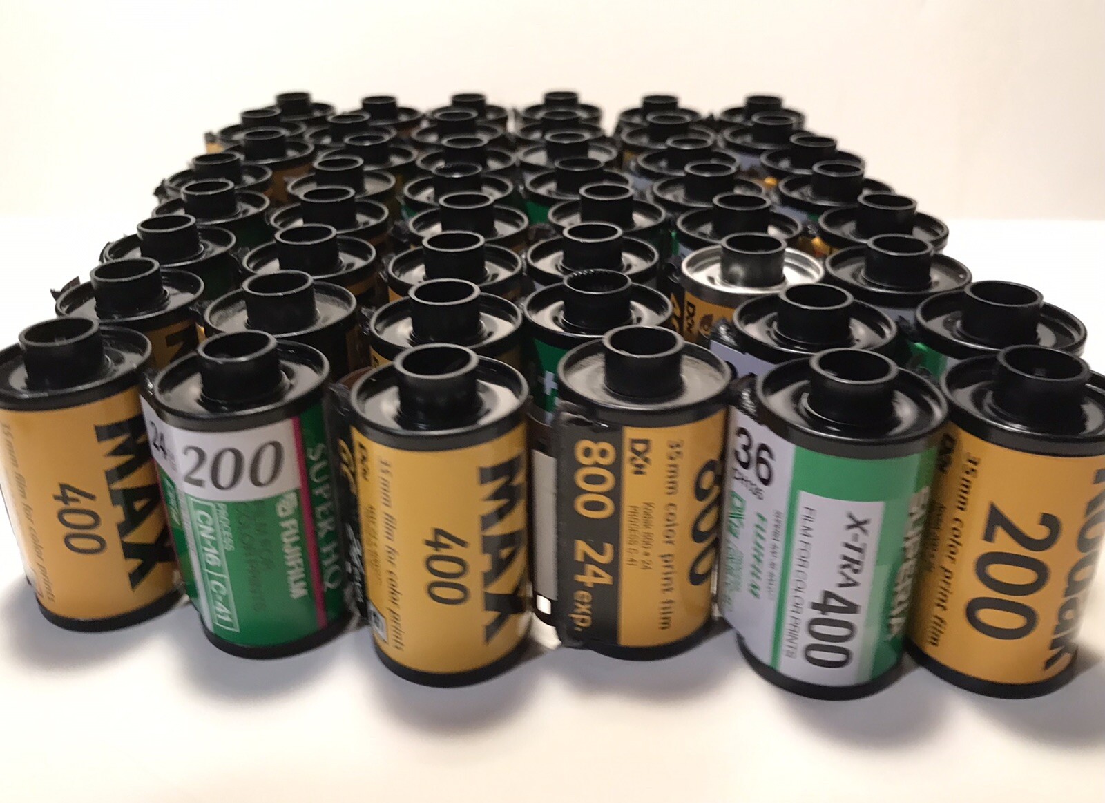 48 Empty 35mm Film Cassettes KODAK, FUJI and others
