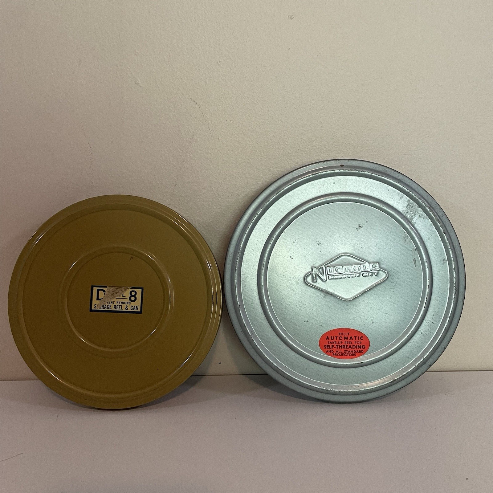 Film Reel Tins Empty Vtg
