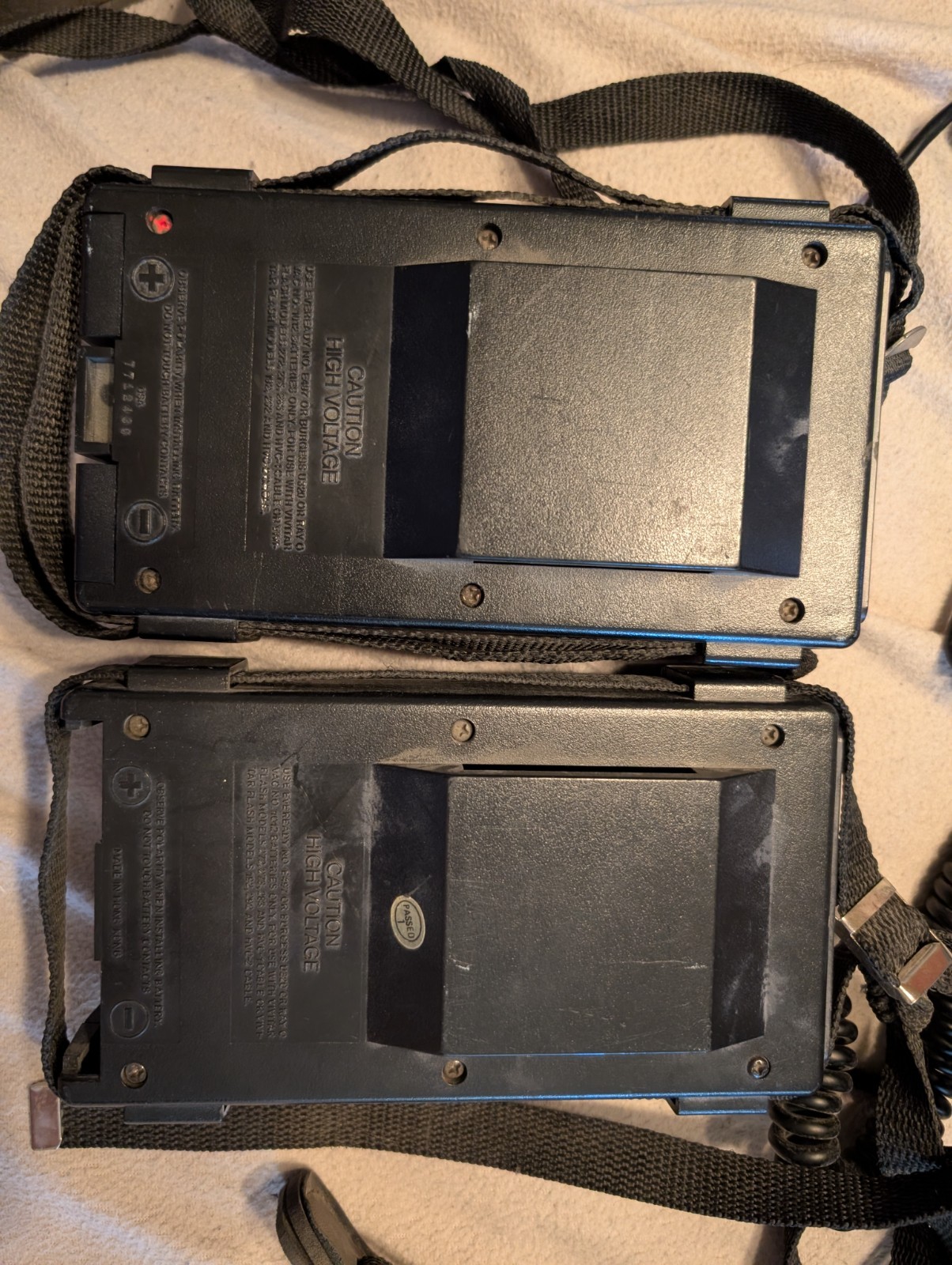 Lot of 2 Vintage Vivitar HVP-1 Power Holder W/ Strap and Cord – No Battery READ