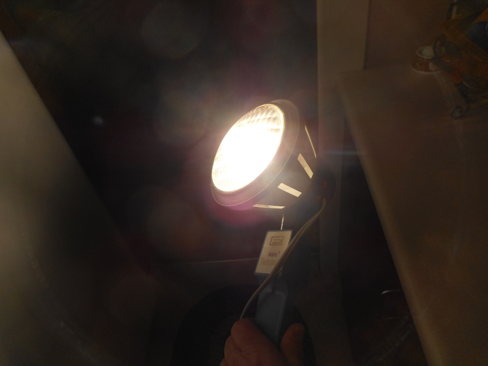 SYLVANIA MOBILITE Twin Beam Tilting SPOT FLOOD LIGHT #3400 Zoom Lamp in Box