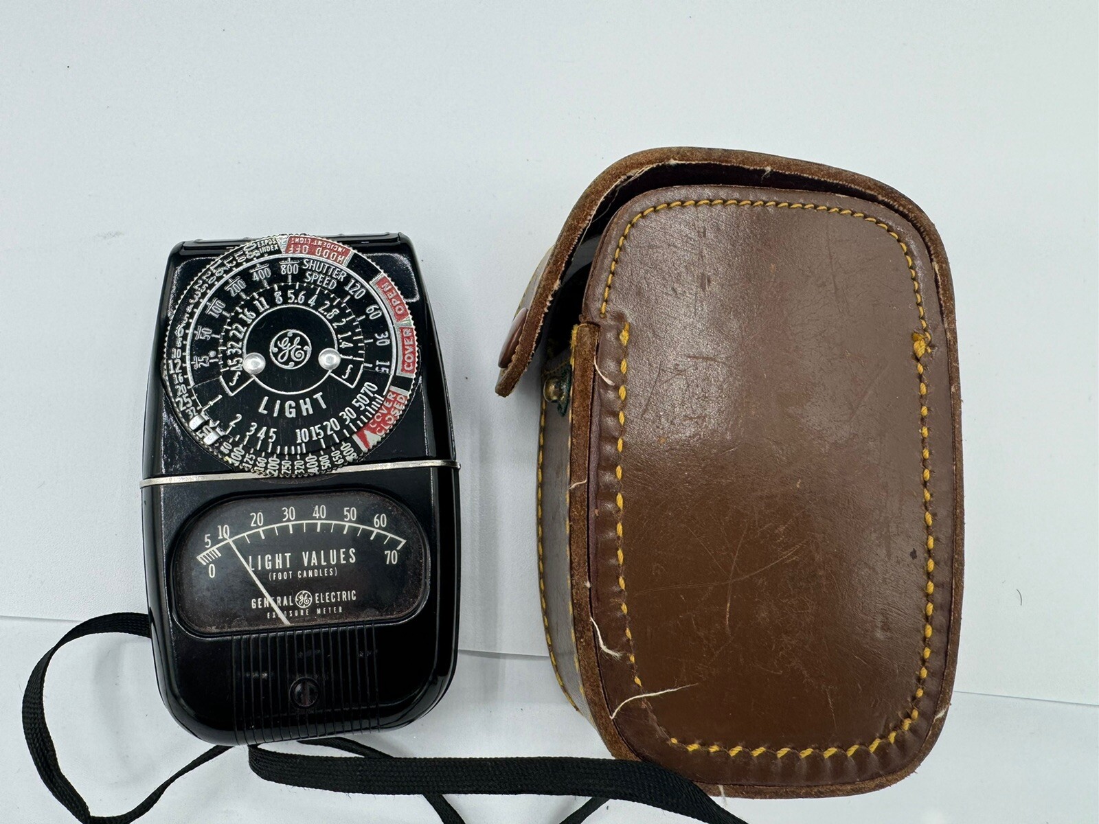 Vintage General Electric Exposure Meter 8DW58Y4 Light Values Photography Case