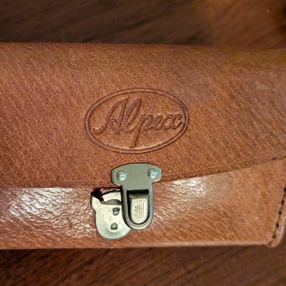 Vintage Alpex Camera Flash With Leather Case