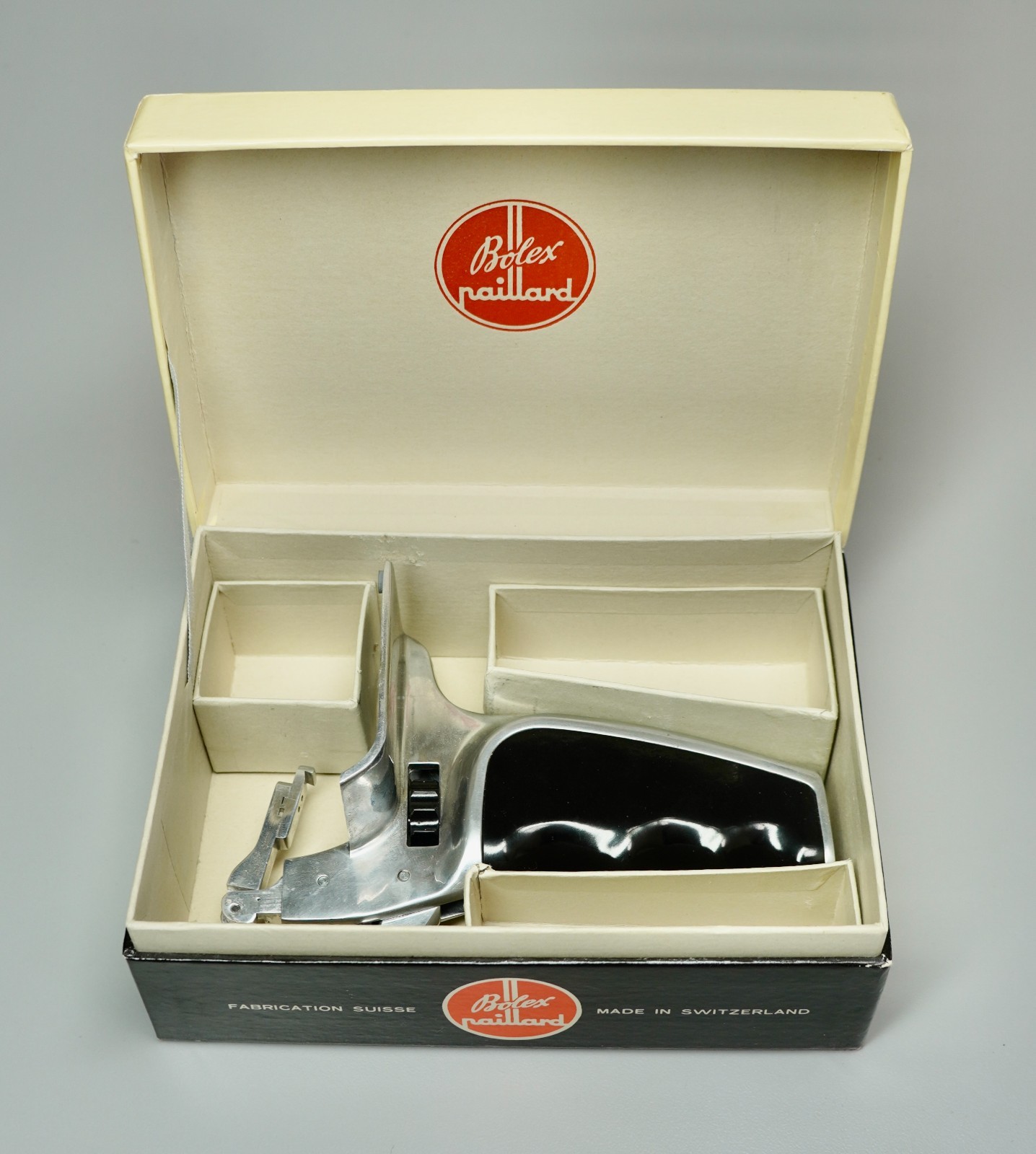 Vtg 1950s Bolex Paillard C8 DECLIC Movie Camera Trigger Handle Original Box EUC