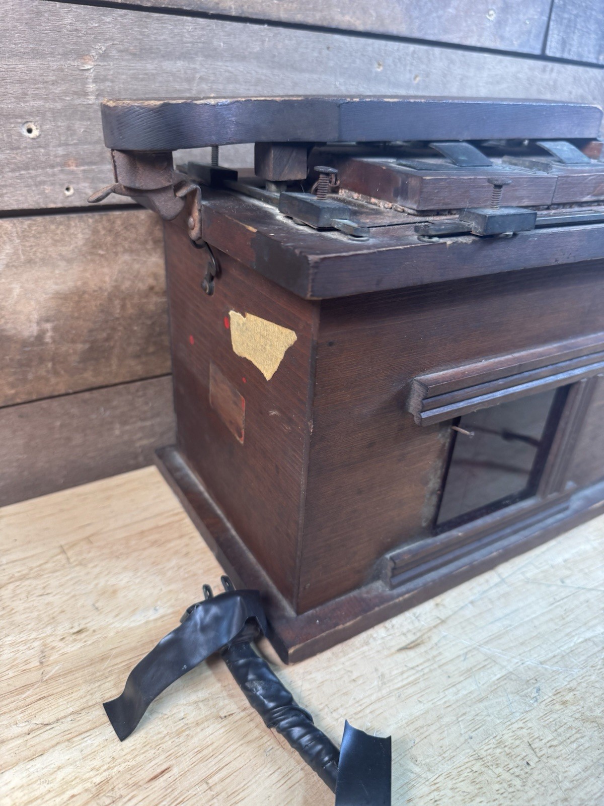Antique Wooden Photo Light Box Film Developer
