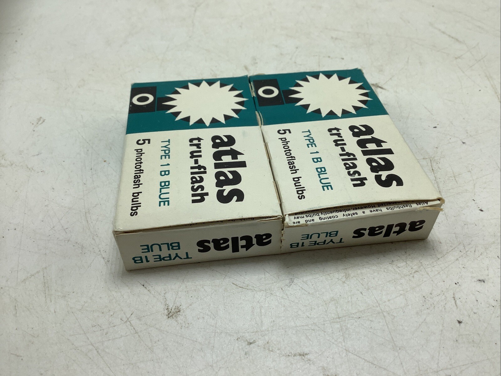 10 Atlas Tru-flash Type 1 B Blue Camera Photoflash Flash Bulbs