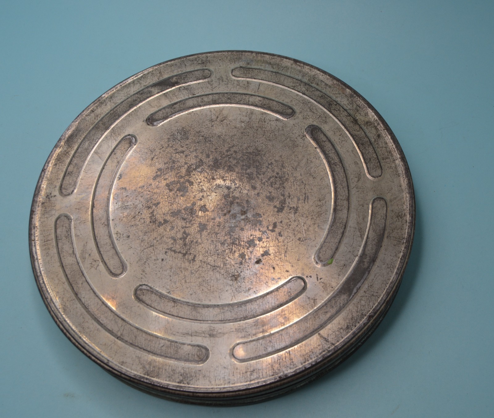 Vintage Metal Film Tin Canister Empty 10 Inch