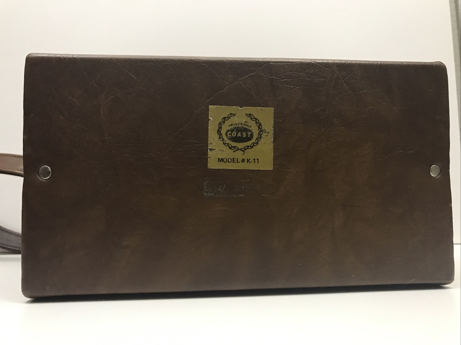 Vintage Coast Brand Model K-11 Brown Leather Material Hard Camera Carrying Case