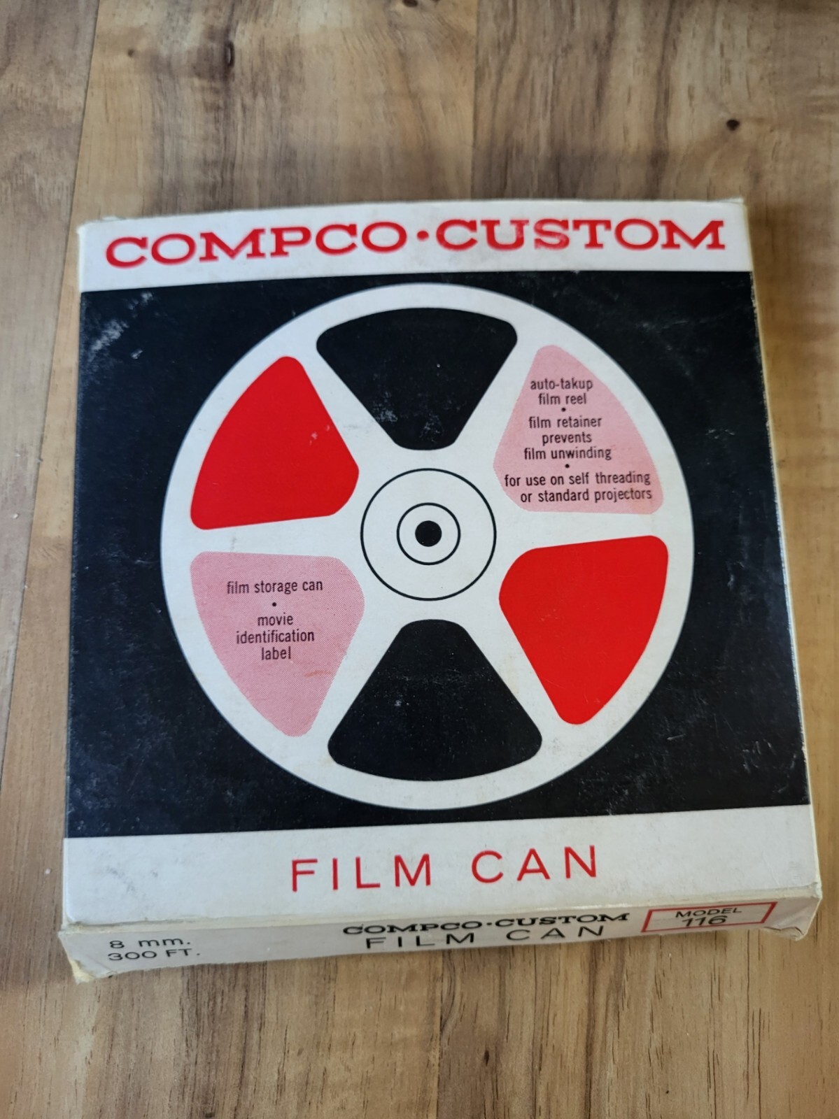 Vintage Compco Custom Film Can 8 mm 300 Ft Film Can Model 116
