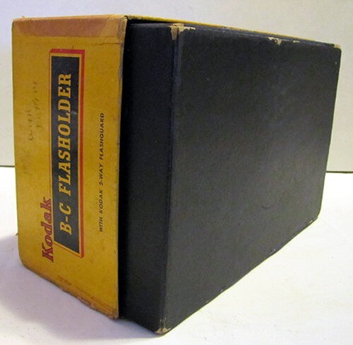 1950s Kodak B-C Flashholder w/ Bulbs Guard bar Original box and Manual