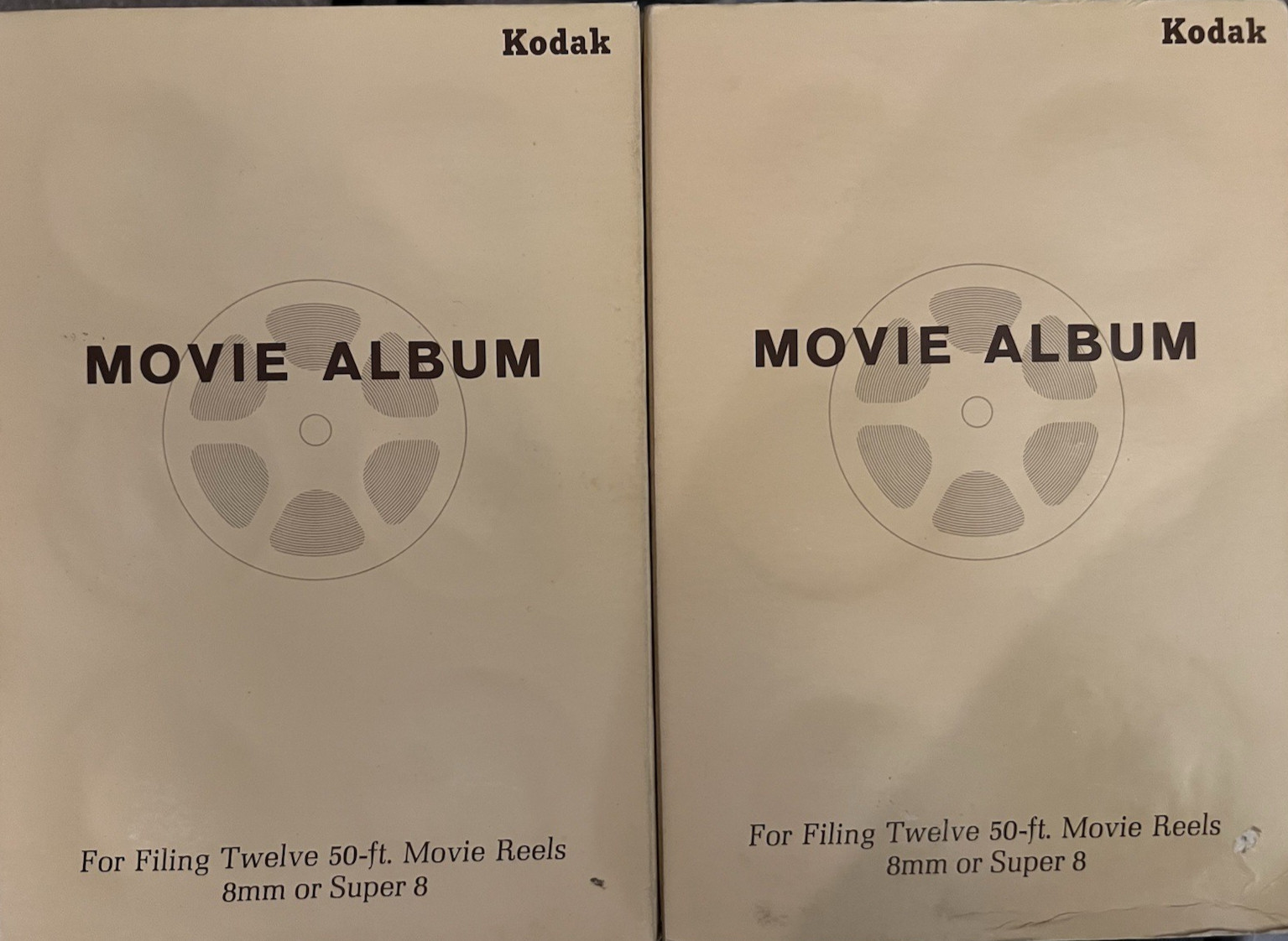 2 x Kodak Movie Album For Filing Twelve 50-ft. Movie Reels 8/Super 8mm A7-243