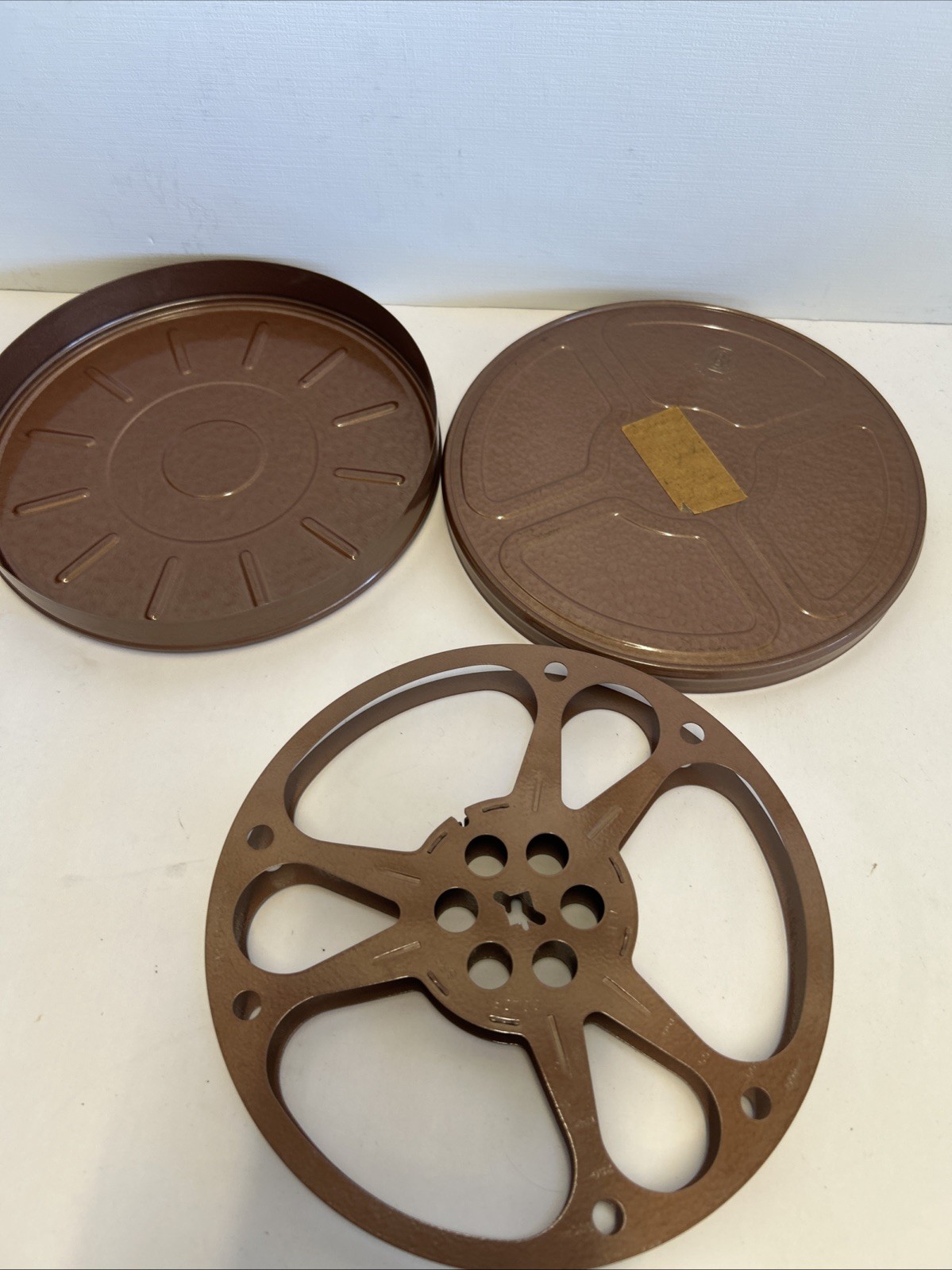 Vintage 8mm Super8 Empty Film Canister 7” Reel Goldberg Bros Made USA Pristine