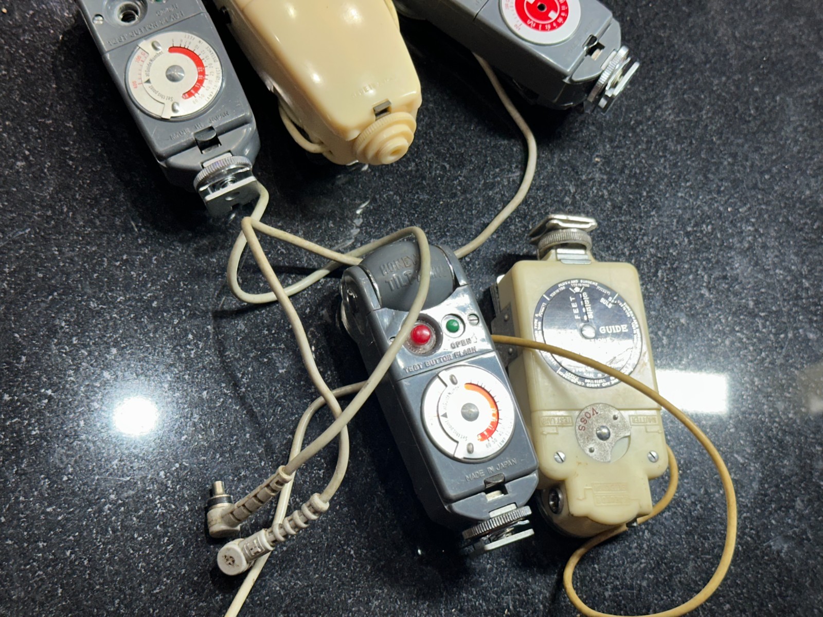 Vintage Honeywell Tilt-A-Mite Flash Lot Original Untested