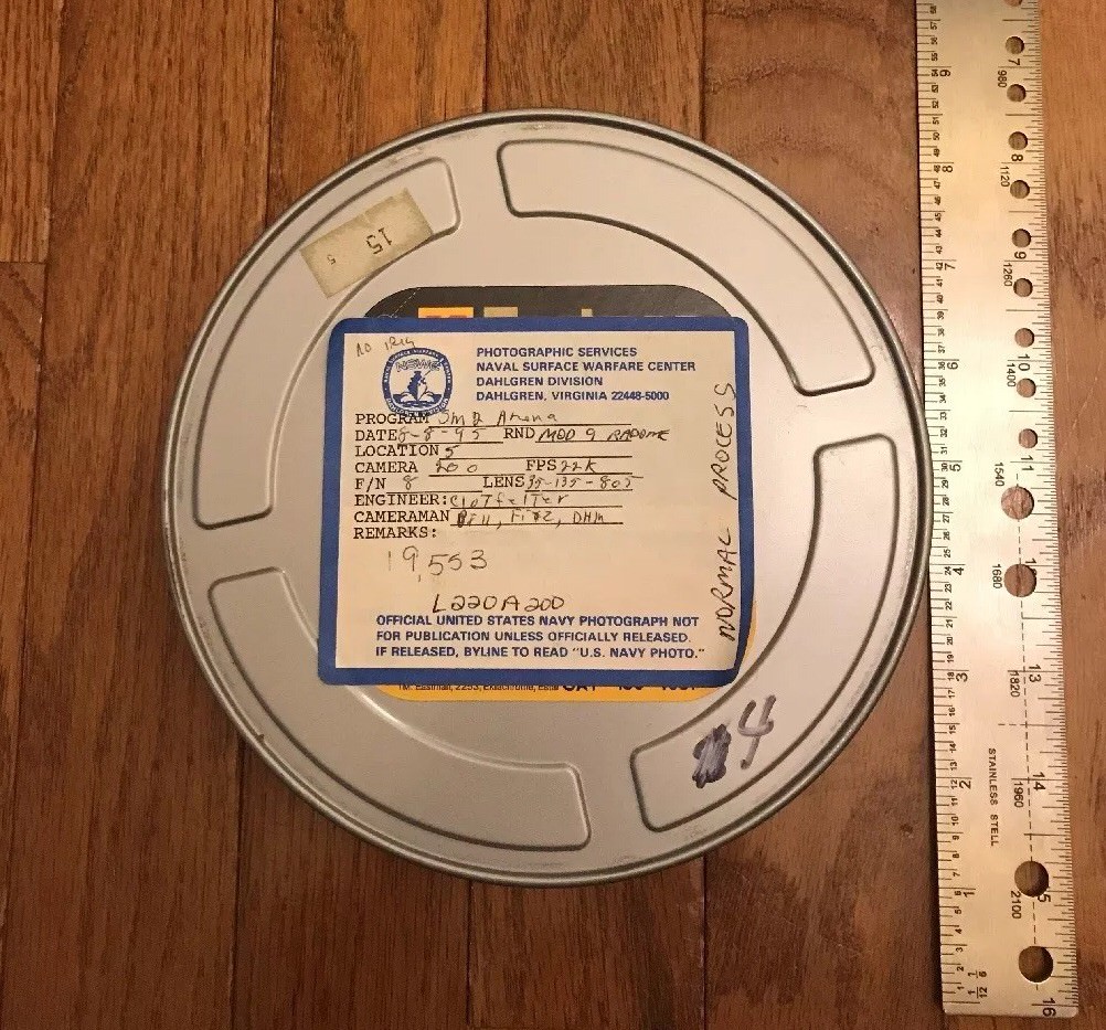 1990’s Vintage US Navy 7” 8mm Metal Film Reel Cans Canisters Cases–EMPTY