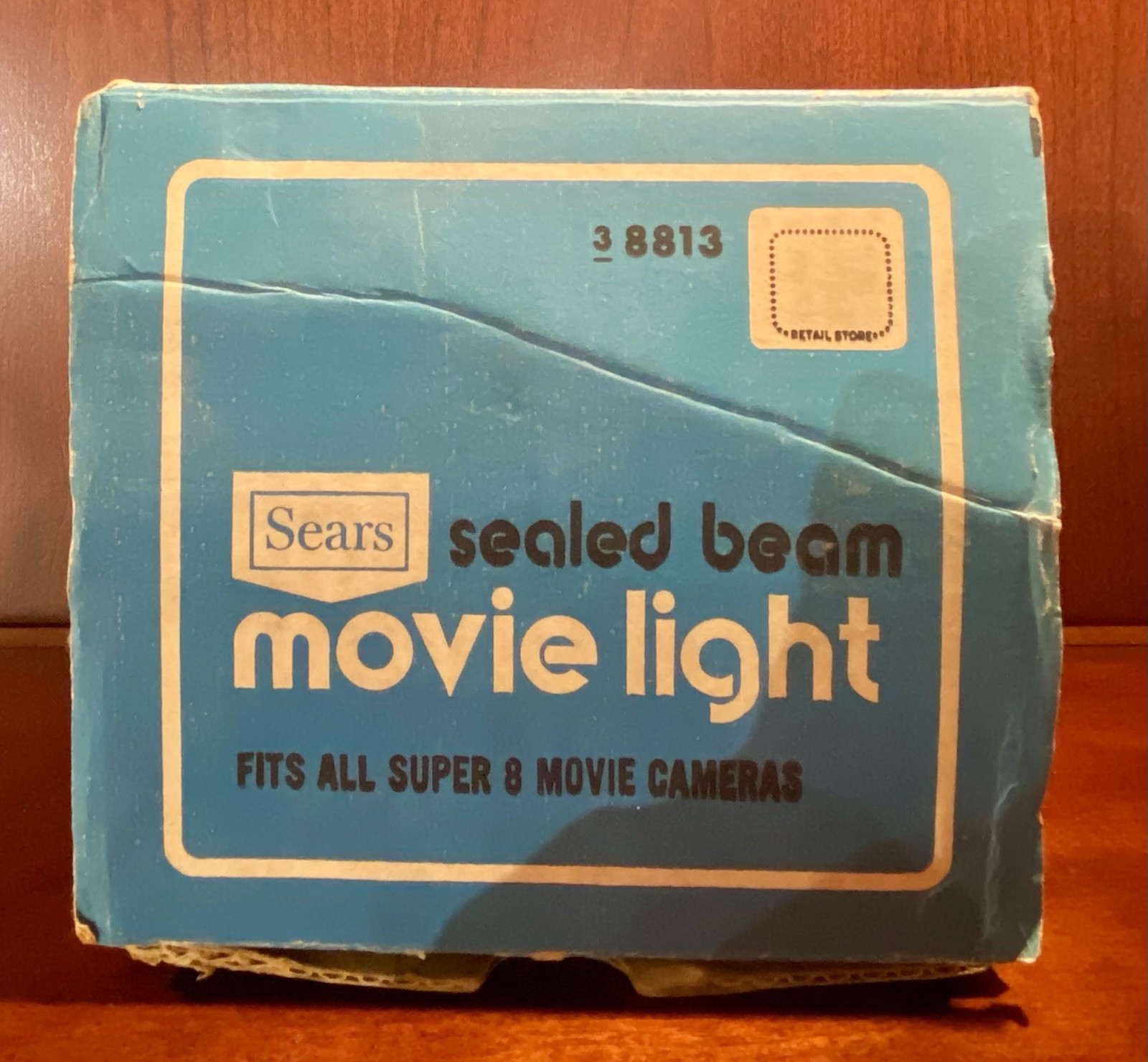 Sears Vintage Sealed Beam Movie Light w/Protective Fits All Super 8 Movie Camera