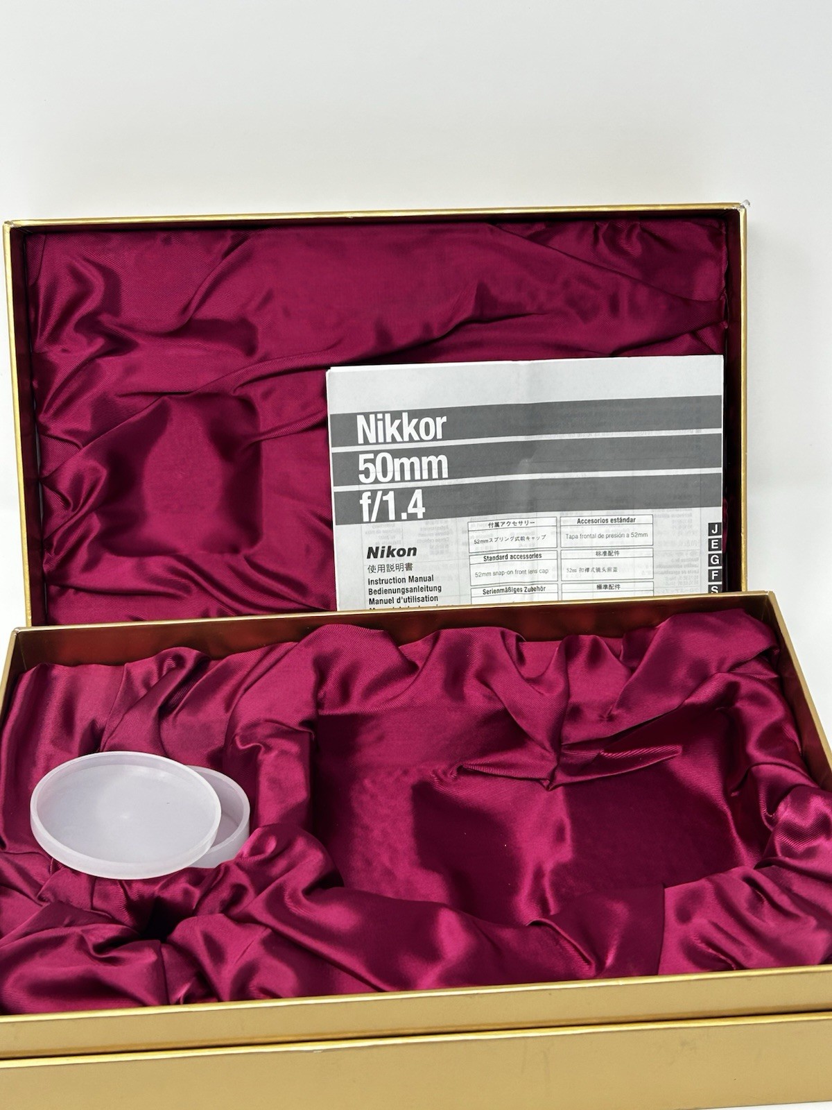 Nikon FM2 Millennium Edition Dragon Gold Presentation Box ONLY + Manual