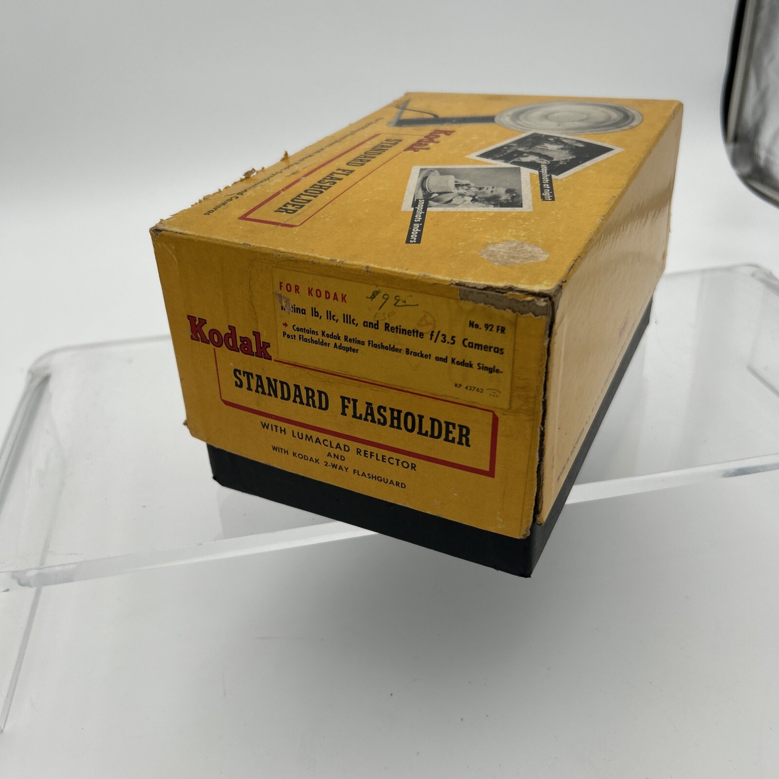 Vintage KODAK Standard Flash Holder in Original Box w/ Cover & Bracket