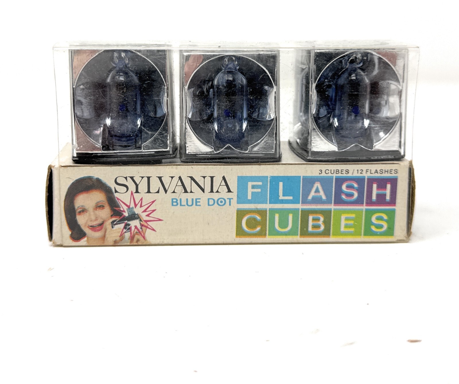 Sylvania Blue Dot Flash Cubes pack of 3 Cubes Original Box