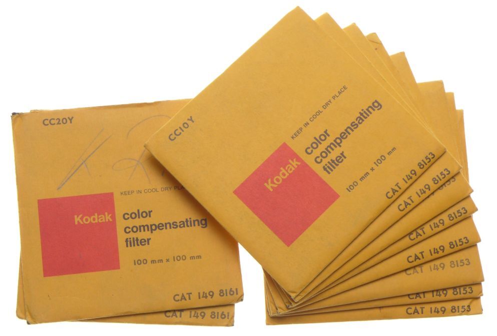 Kodak color compensating filters 100x100mm cat 149 8161 8153 opened un-opened