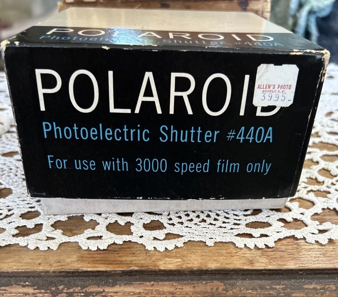 Vtg Polaroid Photoelectric Shutter Mod #440 with Original Box & Manual-Untested