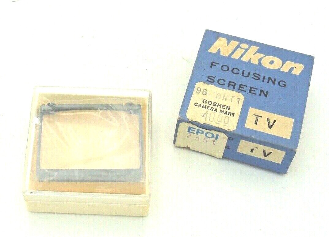 Genuine Nikon Focusing Screen Nikon Type TV / T Japan w/ Box, And Case
