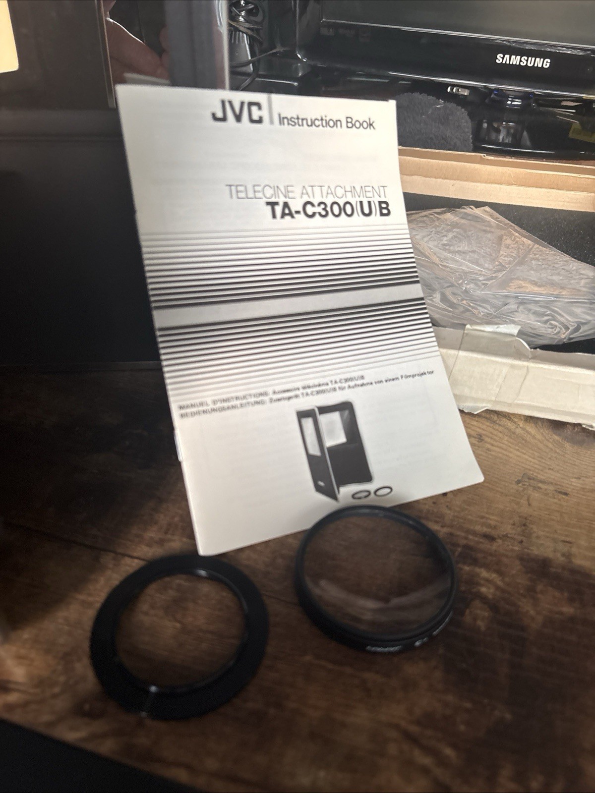JVC TA-C300 Telecine Attachment Compact 8mm Super 8 Conversion Kit Used One Time