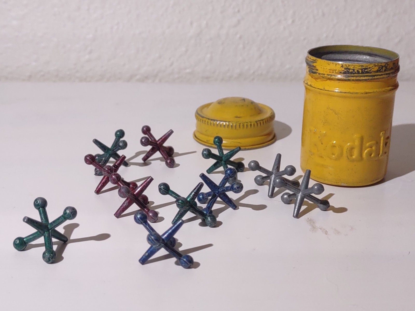 Vintage Kodak Metal Film Container Old ’60s Set of Jacks