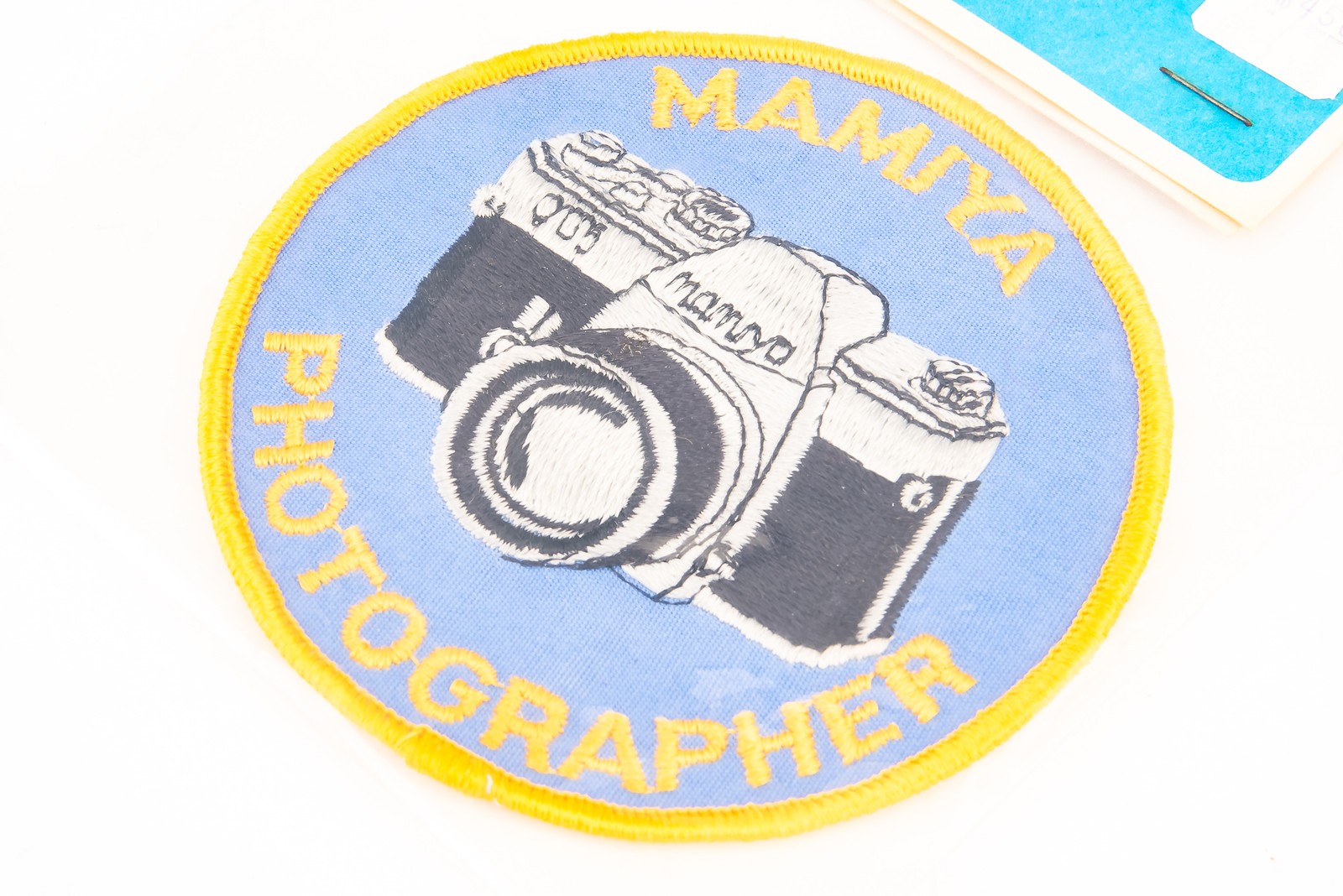 Mamiya Photographer Camera Shirt Jacket Patch Blue & Gold 4” By Kalt MINT V26
