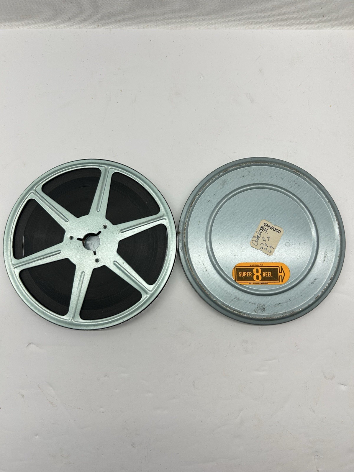 Mixed Lot Compco Std 8mm Film Reels Cans Blue Metal Lot of 8 sets