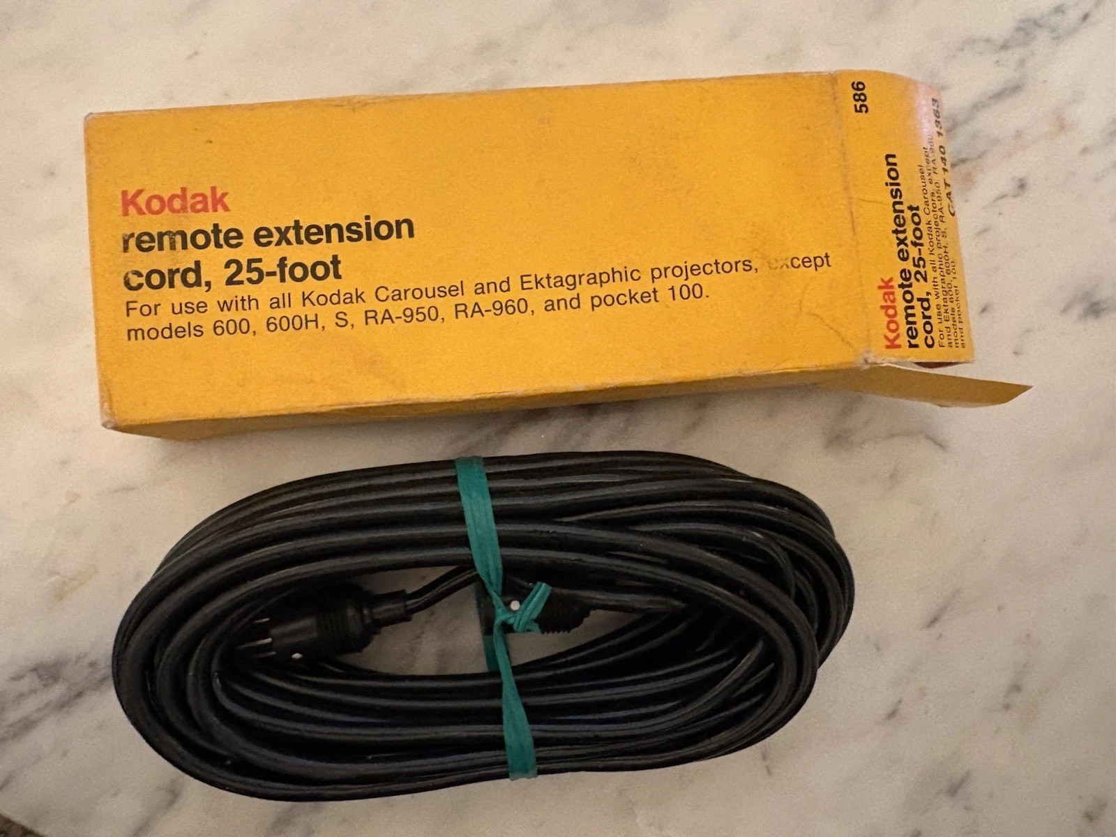 Vintage Kodak 25-Foot Remote Extension Cord – CAT 140 1363 (586) w/Original Box