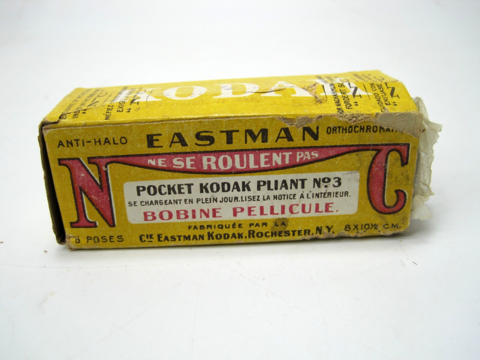 Antique Kodak 118 NC Film & Box for NO. 3 FOLDING POCKET Camera