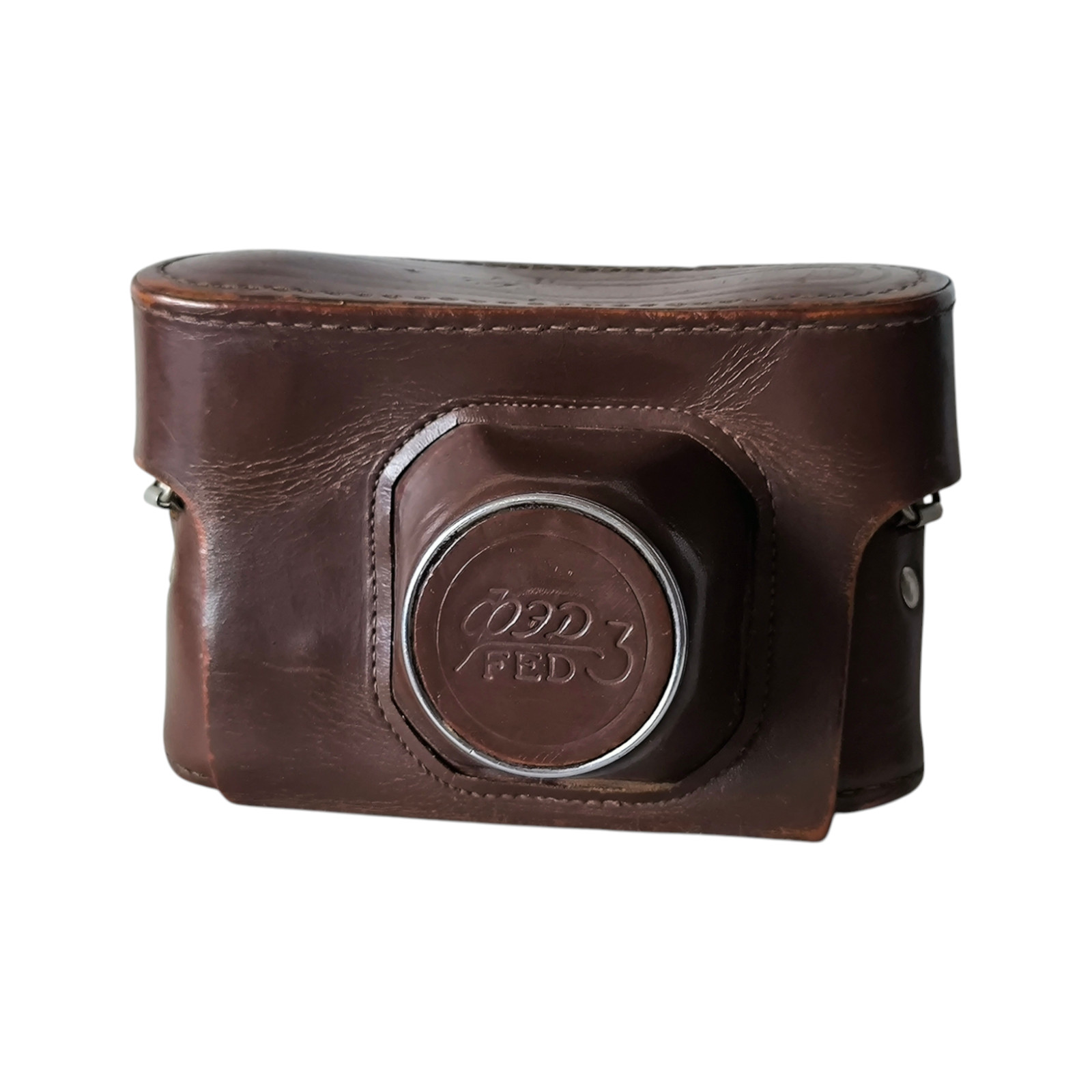 FED-3 Photo Camera Original Genuine Leather Case, 1970s
