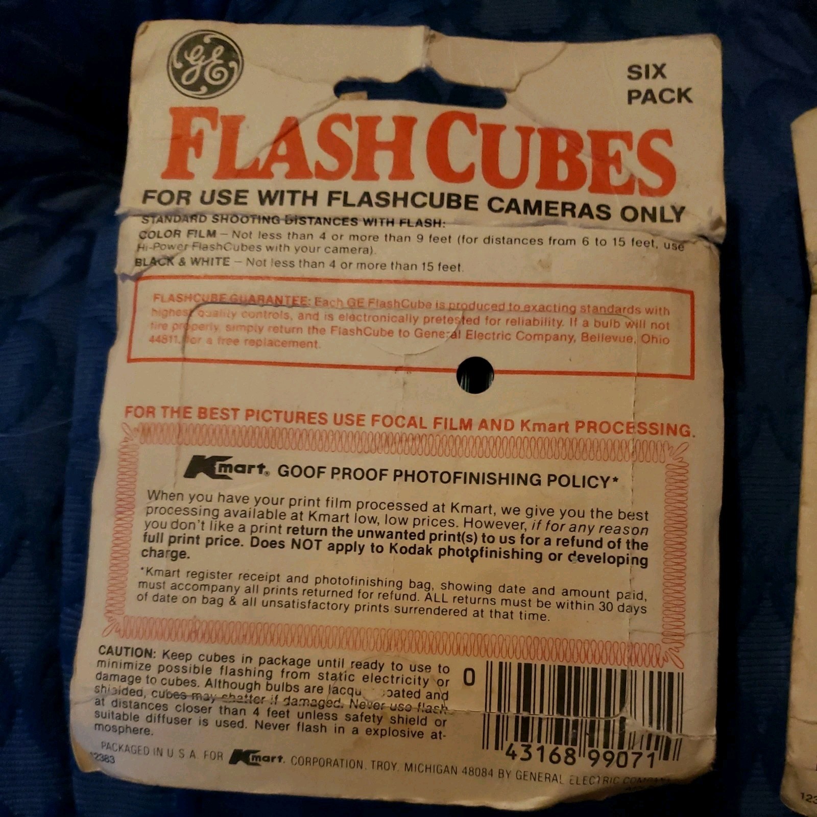 Vintage Camera FLASH CUBES GE Set of (2) 6-pack SEALED K-Mart plus 1 Sylvania