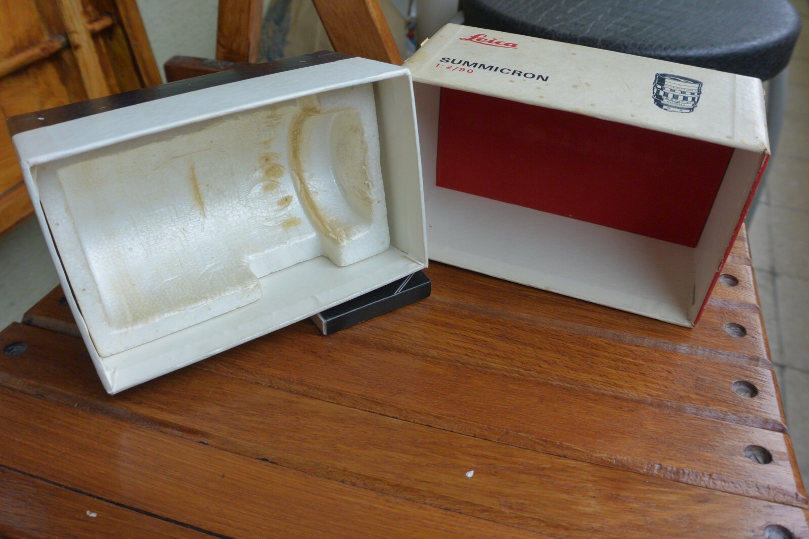Vintage Leitz Leica Empty Box for 90mm f2 Summicron M Lens , US DUTIES INCLUDED