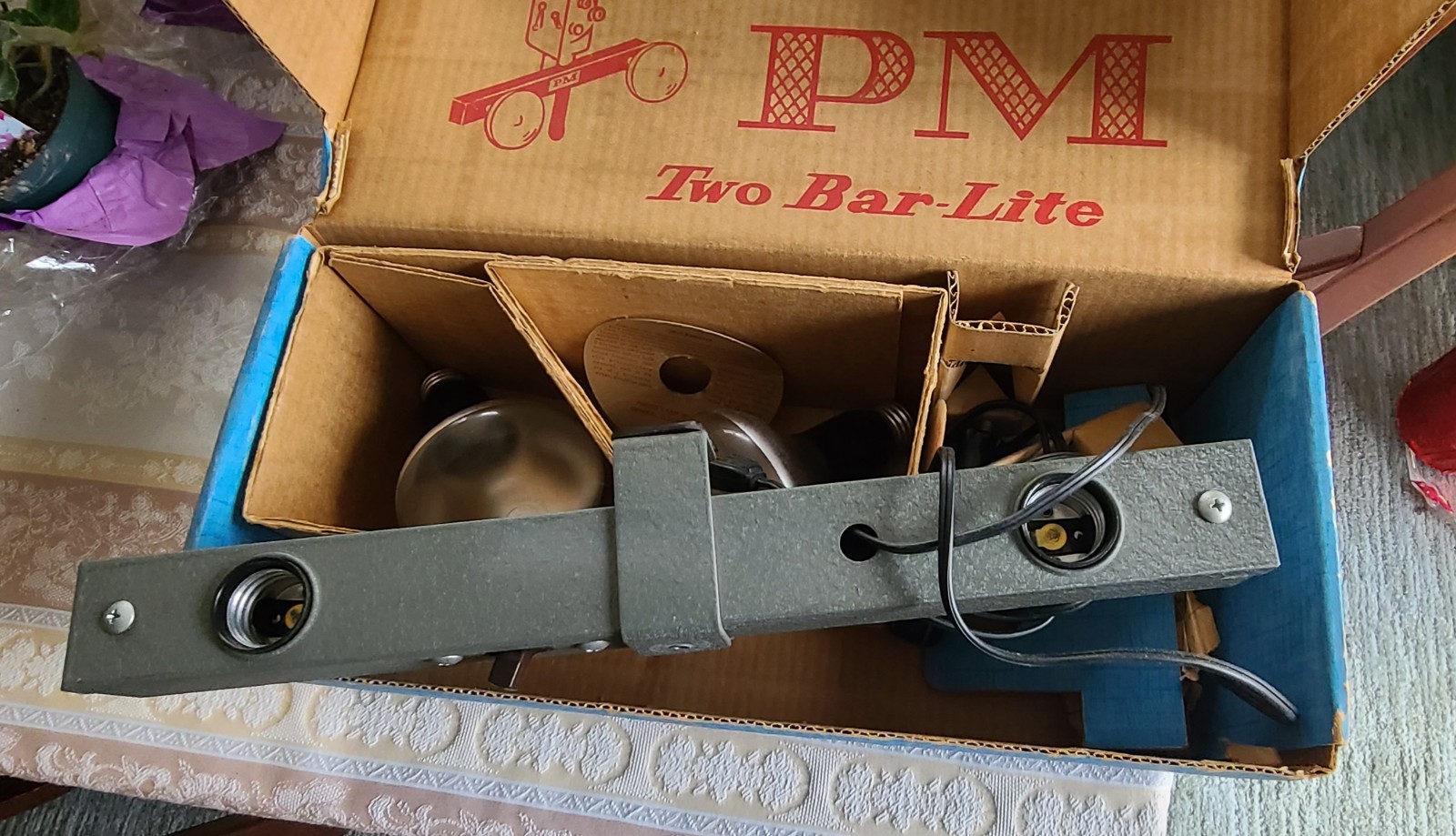Vintage PMM Two Bar-Lite Movie Light Set w/ Box – Portable Lighting for Home Mov
