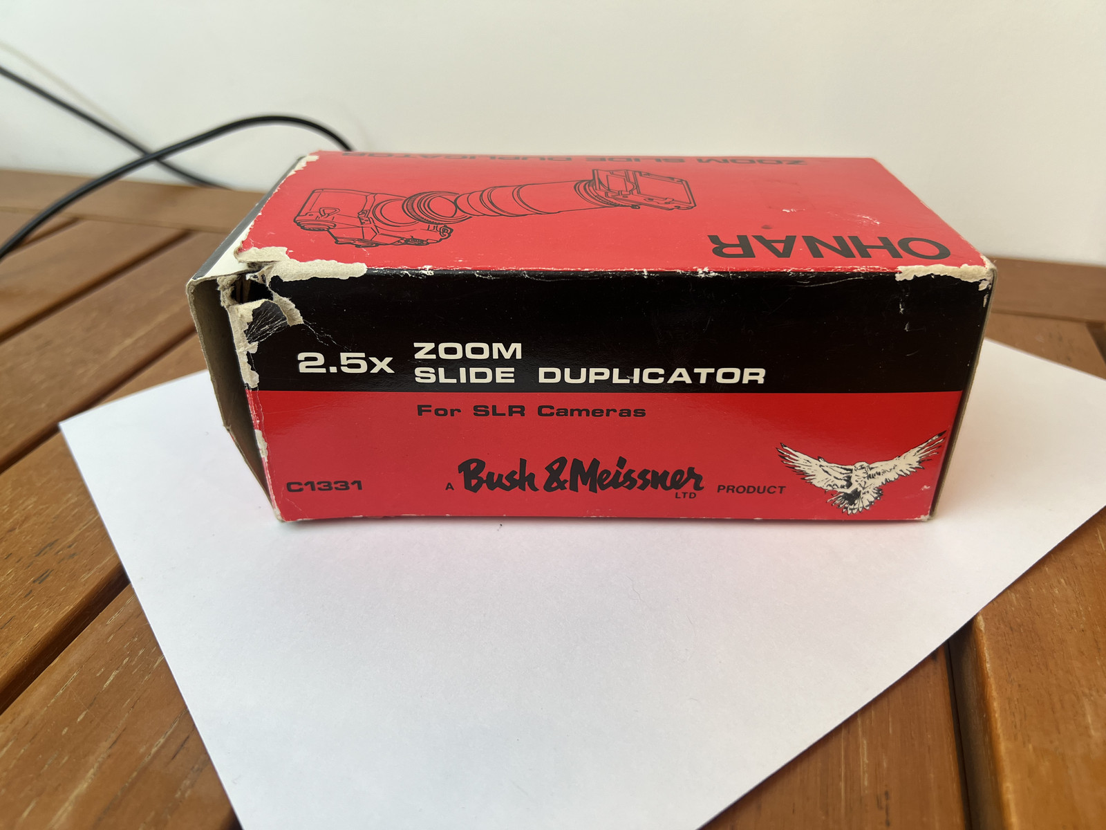 Vintage 2.5 x Zoom Slide Duplicator for SLR Camera by Bush & Meissner