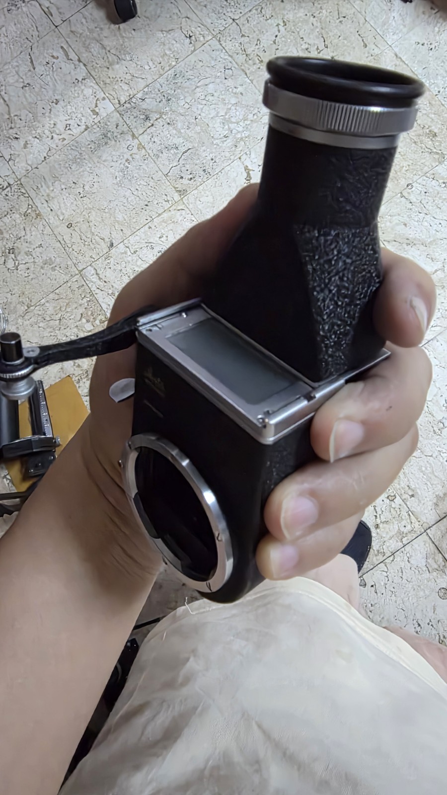 LEICA Visoflex II with OTVXO 5 Vertical Magnifier M Mount