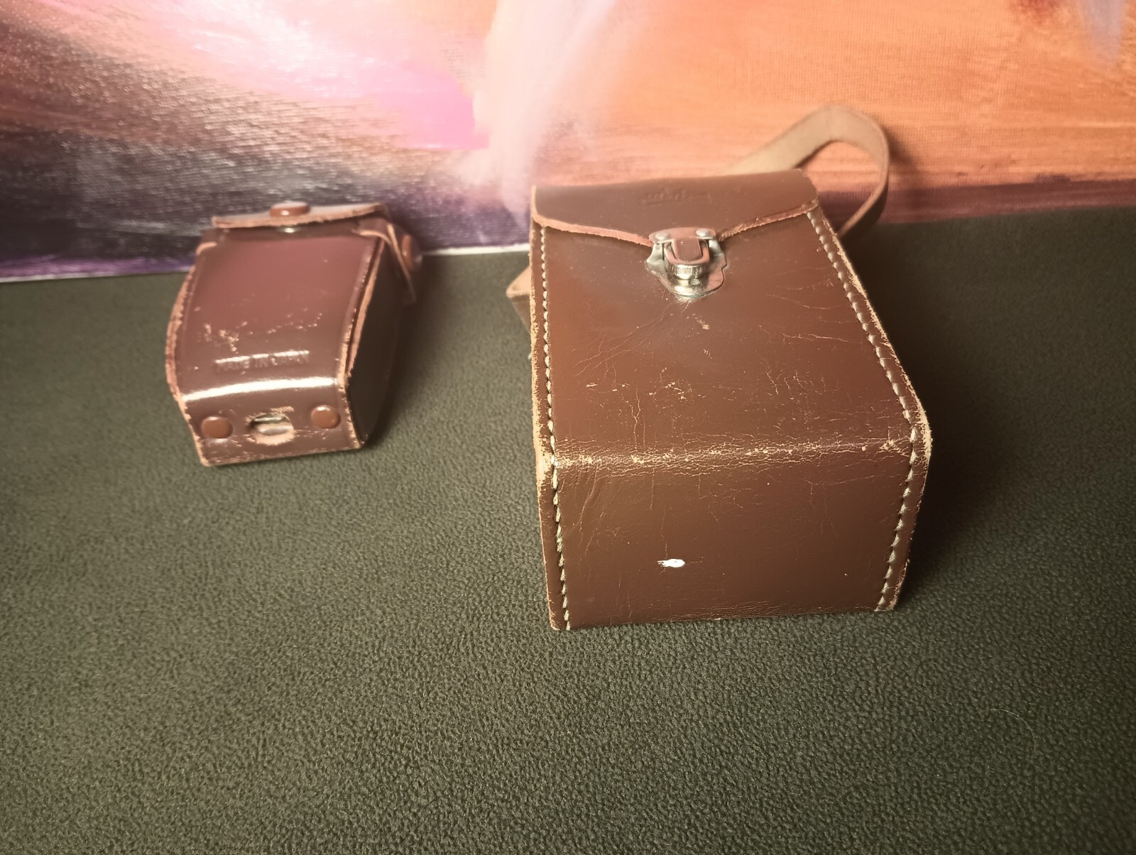 Walz Camera Flash B-BC Type Sermonic Light Meter Gauge Vintage Leather Cases