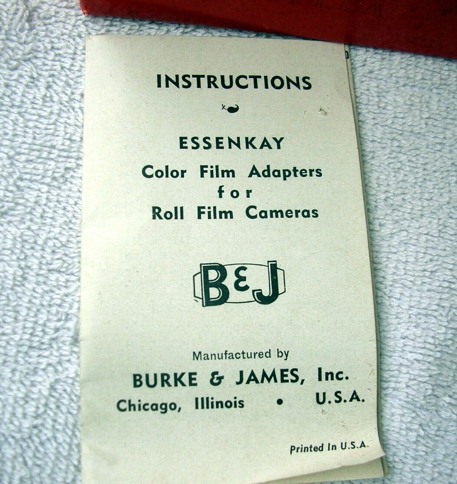 Vintage Burke & James, ESSENKAY Color Film Adapter, New Old Stock