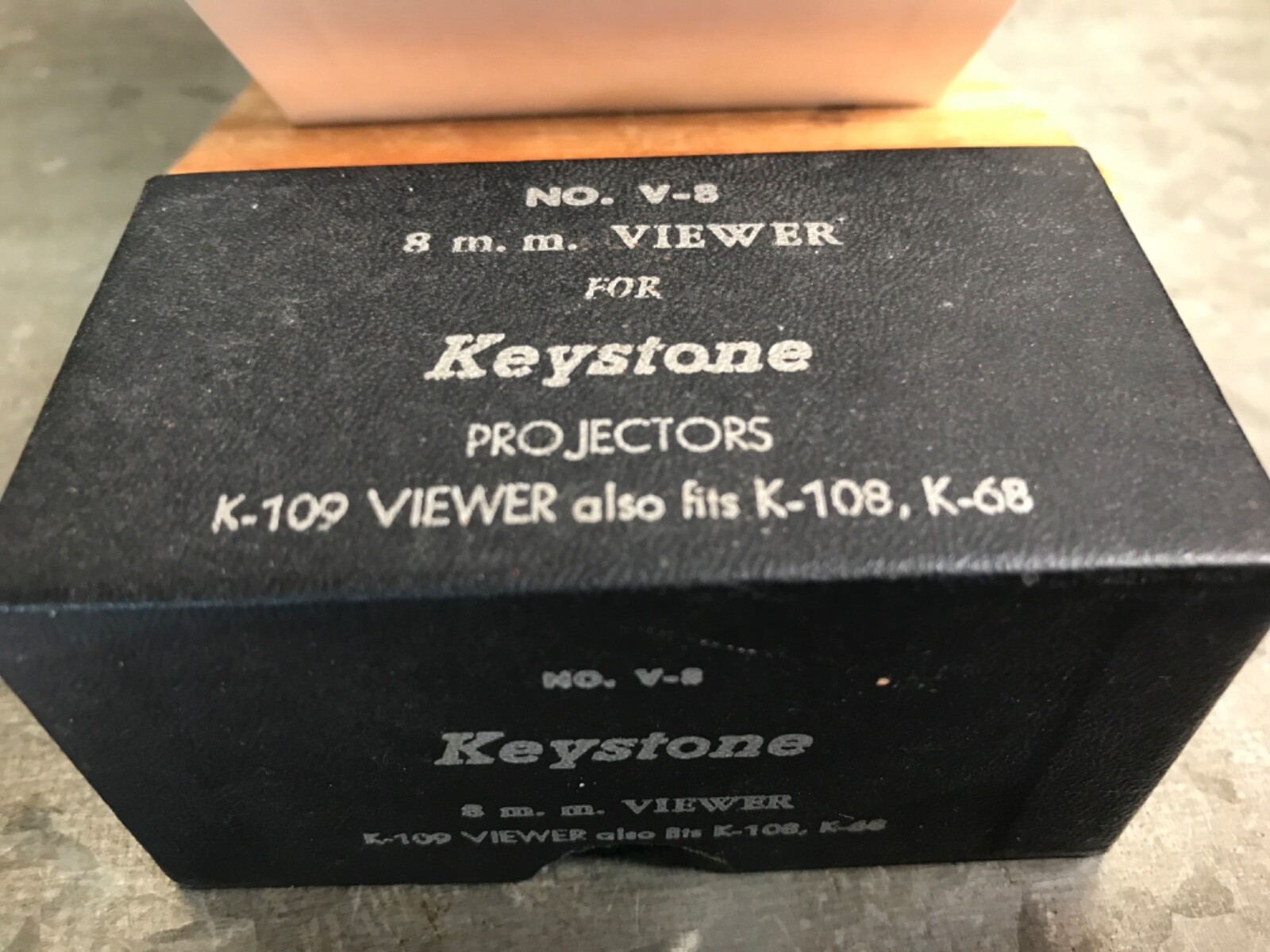 Vintage Keystone No. V-8 8mm Film Viewer in box for Models K-109, K-108, K-68