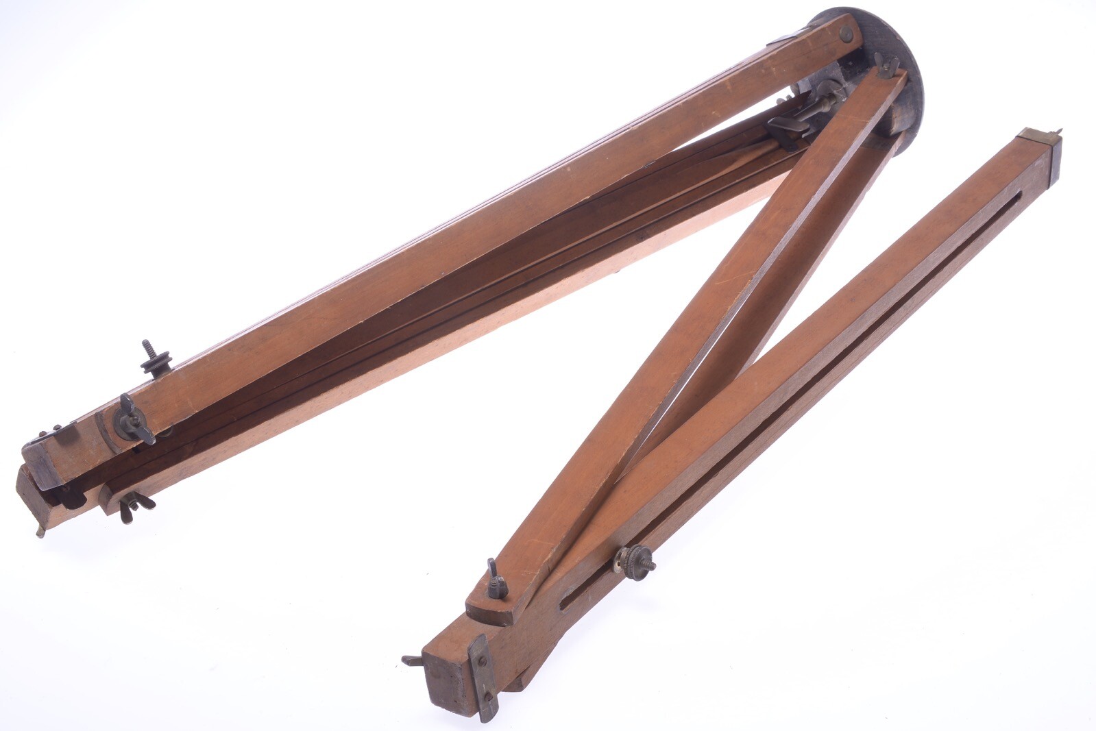✅ ANTIQUE WOOD TRIPOD 155CM, 61.00″ GLASS PLATE 4×5 LARGE FORMAT FIELD CAMERA