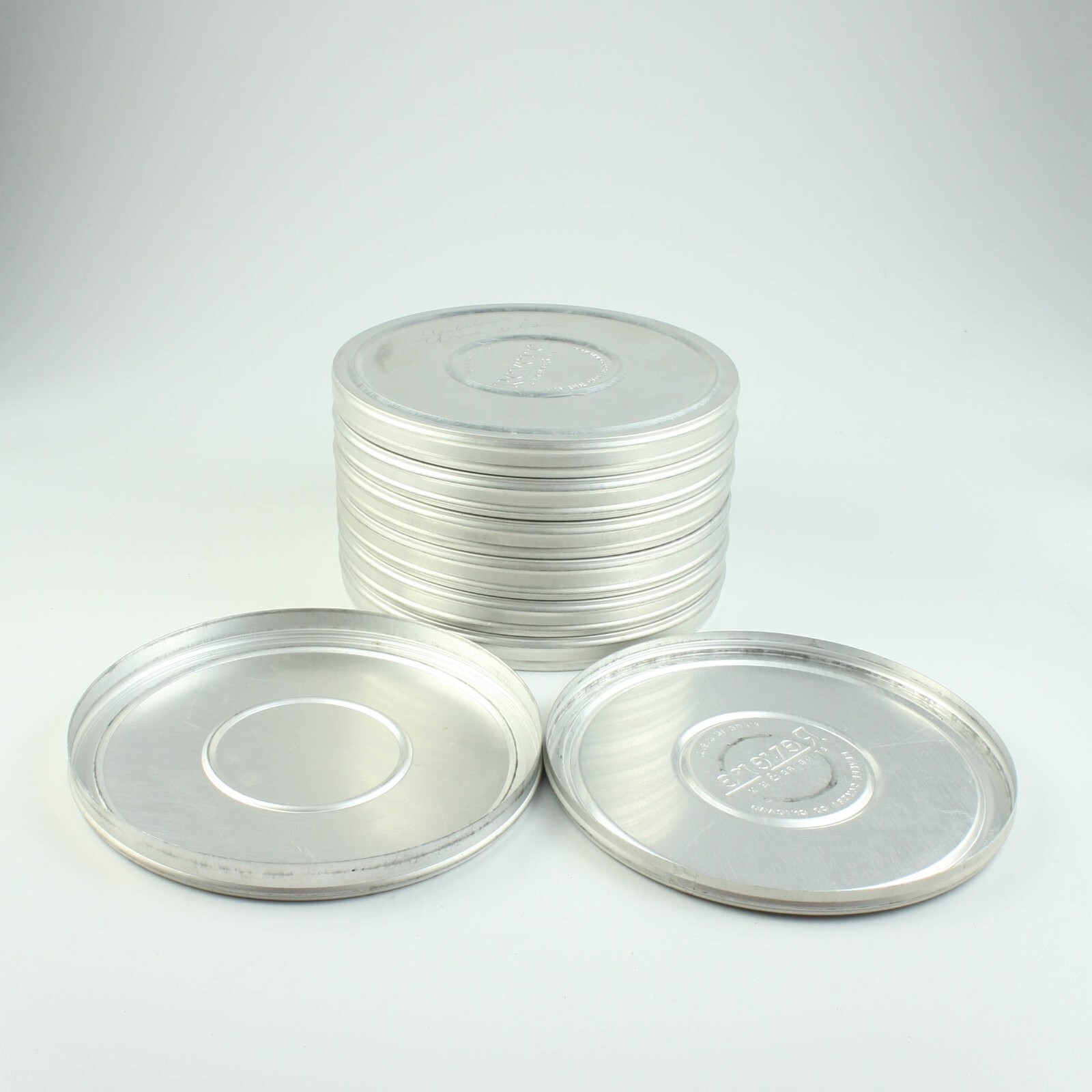 Revere – 8mm – No Reels/EMPTY – Vintage 6″ Aluminum Film Canisters – Lot of 7