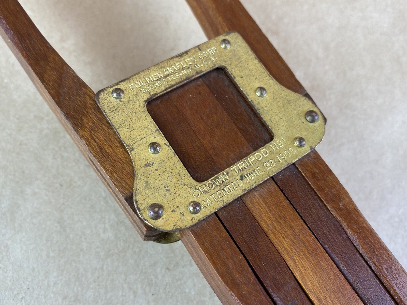 Folmer Graflex Corp Crown Tripod No. 1 Antique 1903 Tripod Legs