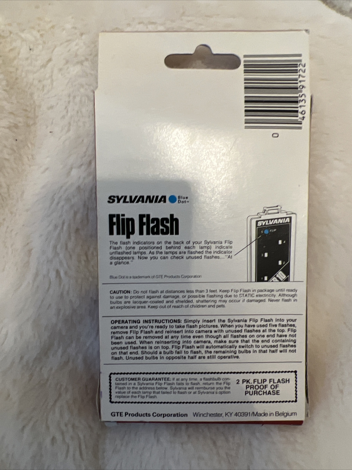 Sylvania Flip Flash Super 10, Two Pack Box 20 Flashes Blue Dot